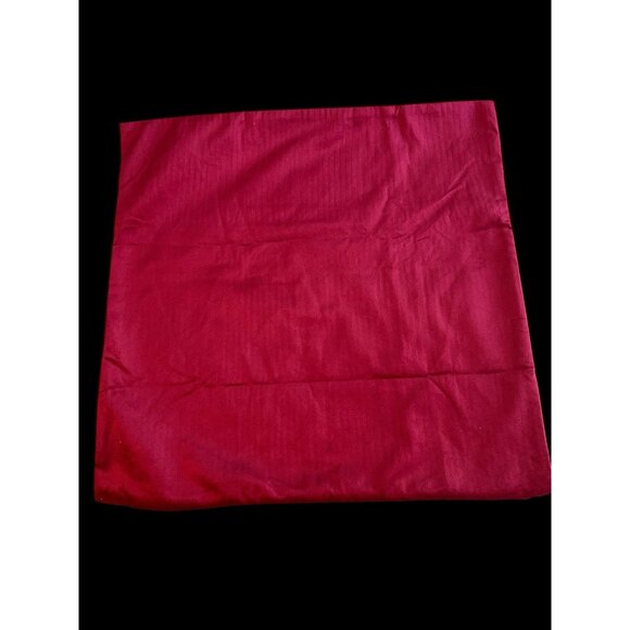 Throw Pillow Velvet Velour Pleated Zippered 21" Square Set 2 Cranberry Red Decor - Picture 2 of 9